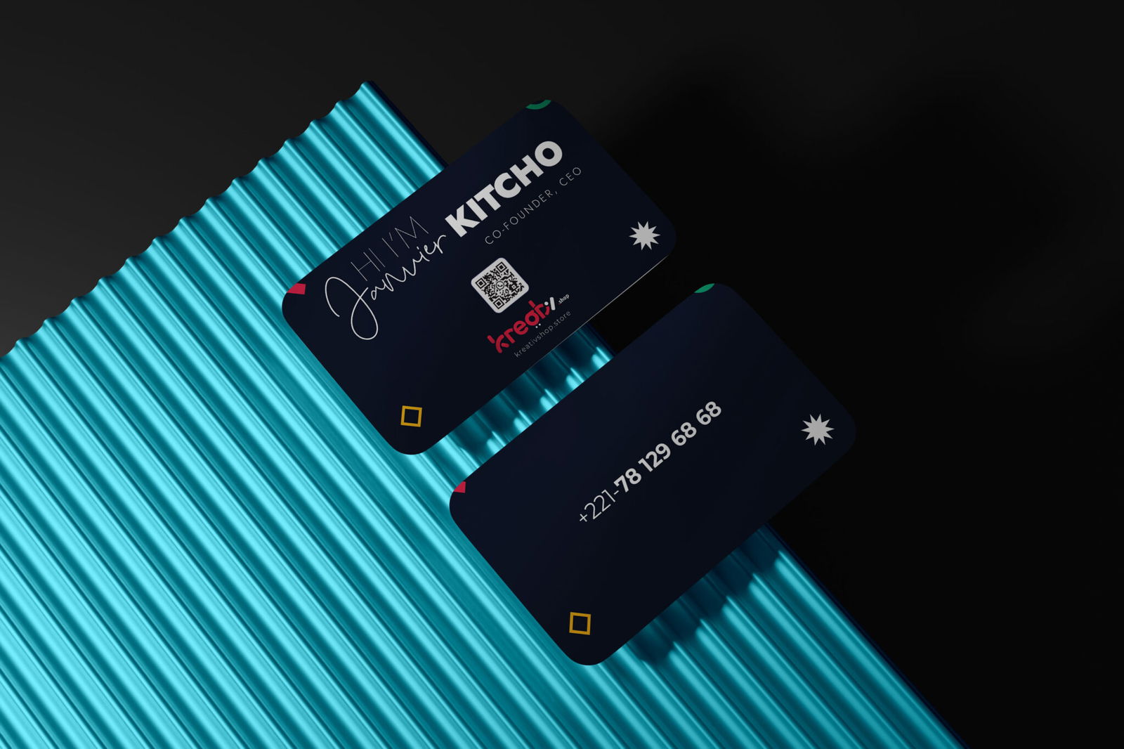 Standard business cards for professional networking, customizable with branding details