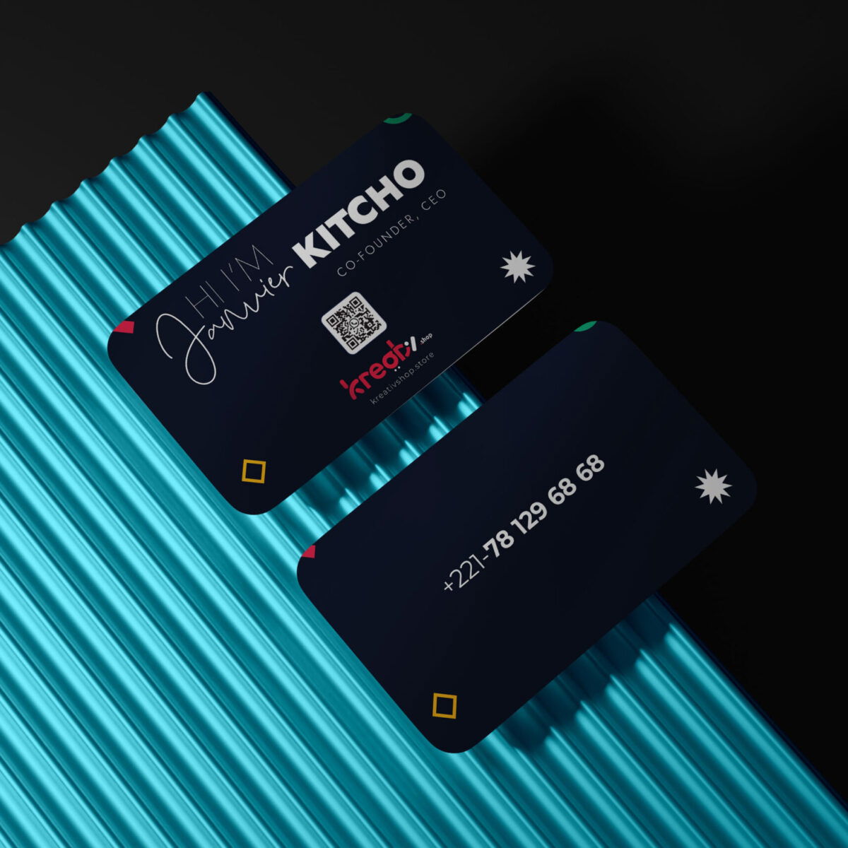 Standard business cards for professional networking, customizable with branding details